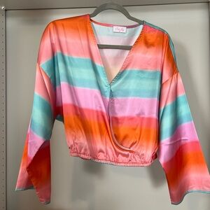 Colorful Striped Women's Top